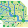 生物多様性保全拠点配置ネットワーク化イメージマップ（出典：生きもののにぎわいある環境づくり/平成11年3月）