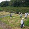 鉄町高水敷でクリーンアップ