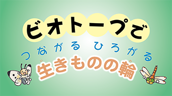 ビオトープで つながる　ひろがる　生きものの輪